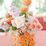 Wedding Centerpiece Fruit and Roses